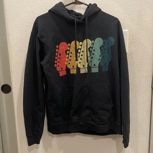 Blue guitar hoodie
